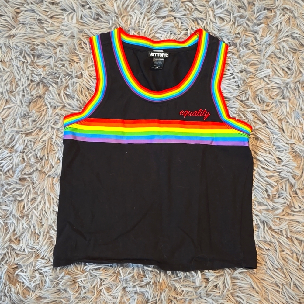 Hot Topic Equality Cropped Tank Size XS